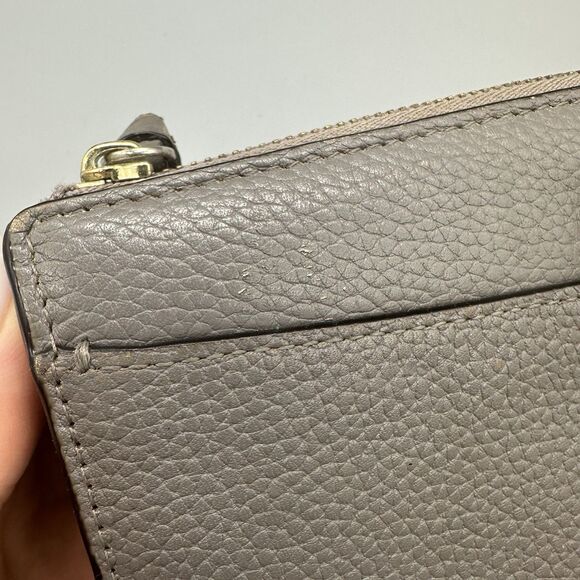Kate Spade Jackson Crossbody Bag Gray Pebbled Leather Wallet Clutch NO STRAP - Picture 6 of 11
